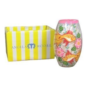 Angela Moore Hand Painted Decorative Vase